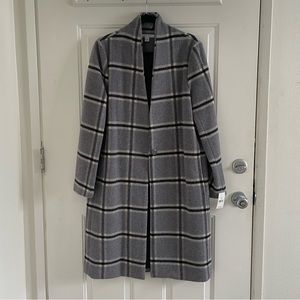 NWT Plaid Wool Coat